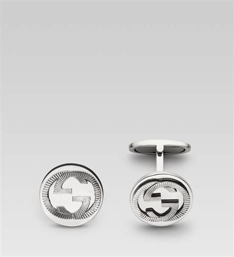 gucci cufflinks silver|Men's Designer Silver Jewelry .